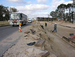 Obra vial en Av. Italia próximo al puente Carrasco - Foto #31872