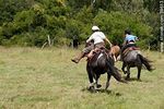 Jóvenes jinetes cabalgando en el campo - Foto #39613
