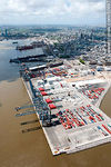 Grúas pórtico y playa de contenedores de la Terminal Cuenca del Plata - Foto #55697