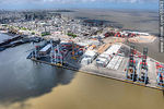 Vista aérea del Puerto de Montevideo, Ciudad Vieja y Punta Carretas - Foto #55743