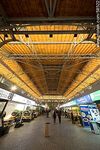 Mercado Agrícola en la noche. Vista de los techos y estructuras metálicas reconstruidas - Foto #58522