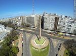 Foto aérea del Obelisco a los Constituyentes de 1830. Bulevar Artigas, Avenidas 18 de Julio y Dr. Luis Morquio - Foto #60966