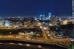 Vista aérea nocturna de la rambla y Luis Alberto de Herrera - Foto #65582