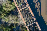 Vista aérea del puente ferroviario sobre el arroyo de La Virgen, límite departamental entre San José y Florida - Foto #68366