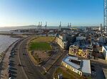 Vista aérea de edificios de la Aduana. Calle Juan Lindolfo Cuestas y rambla Francia - Foto #79003