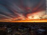 Vista aérea de un espléndido cielo al atardecer - Foto #83628
